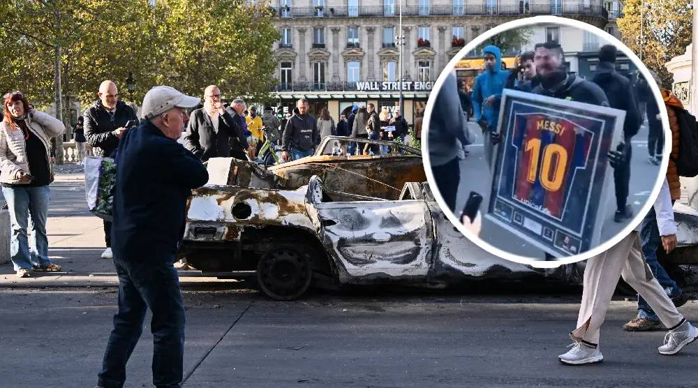 Roban artículos de colección de Lionel Messi durante los saqueos en París