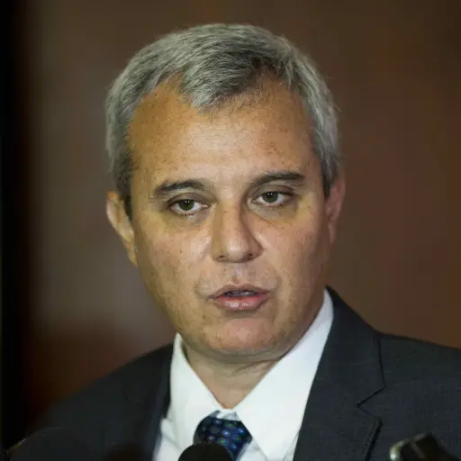 NI5003.Managua (NICARAGUA), 14/10/2016.- El vicepresidente de la Federación Internacional de Derechos Humanos (FIDH), Juan Francisco Soto, habla con los medios en Managua, hoy, viernes, 14 de octubre de 2016, después de la entrega de un informe sobre dere