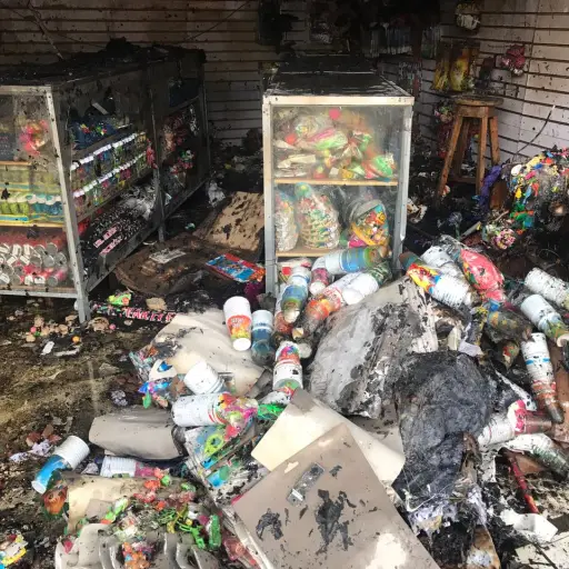 incendio en piñatería