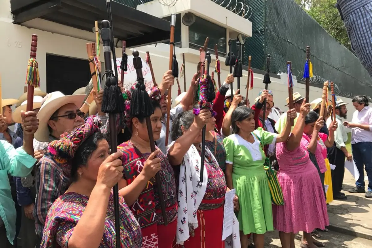 Protestas frente a la CICIG