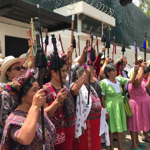 Protestas frente a la CICIG