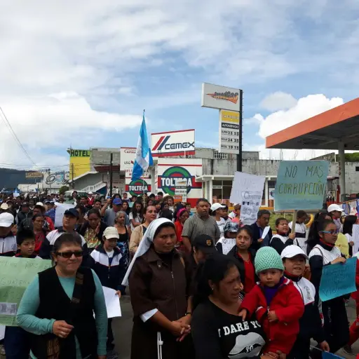 San Marcos protesta contra la impunidad y corrupción ,