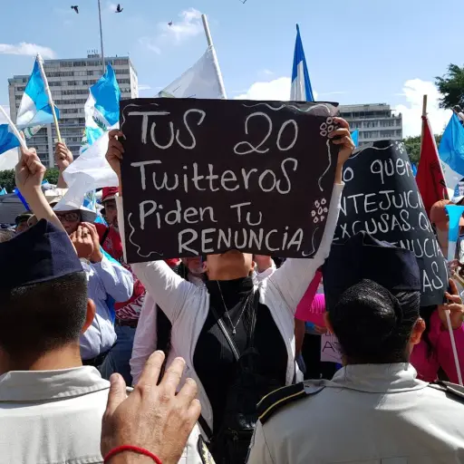 Manifestantes: Javier Hernández aquí están tus 20 tuiteros ,