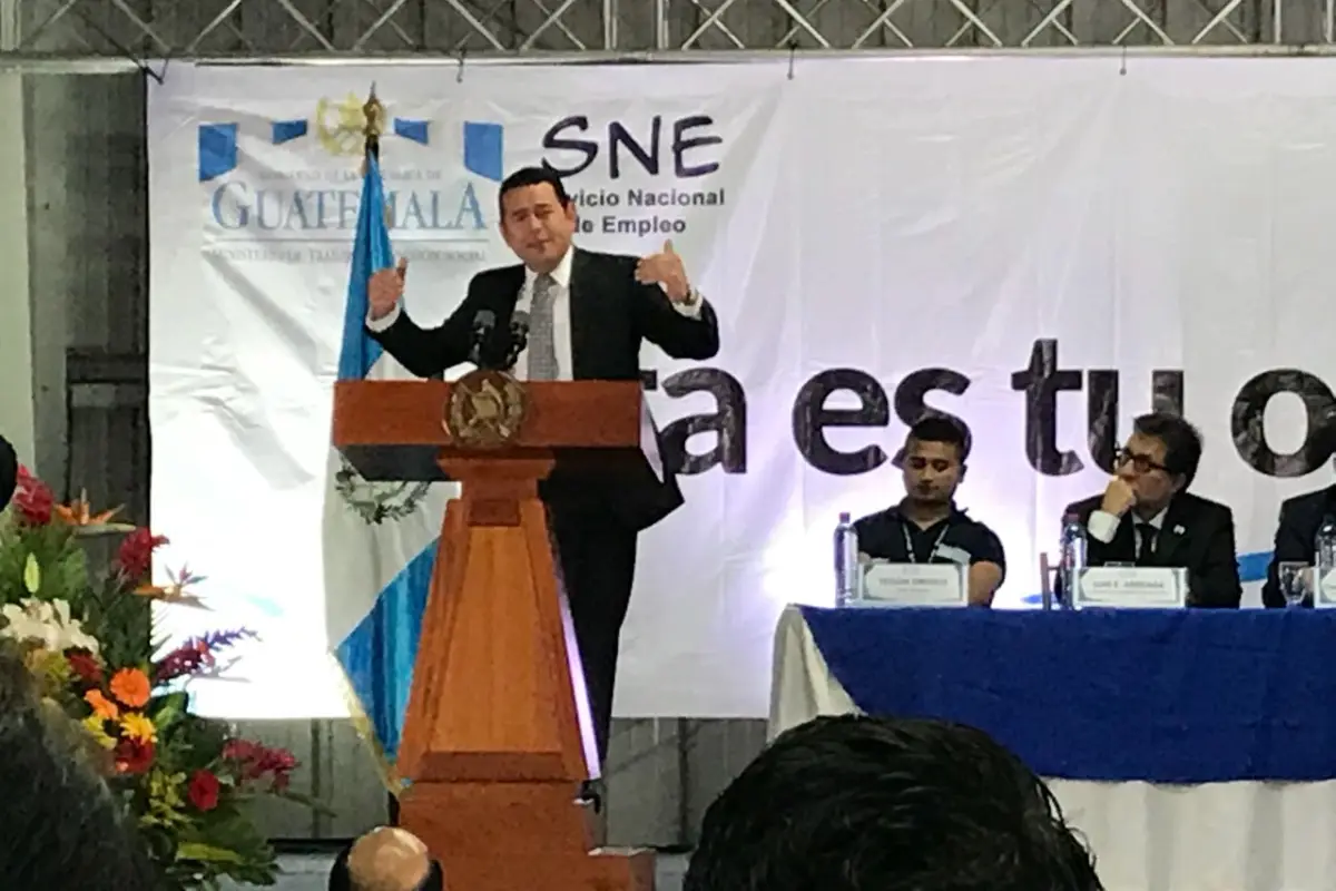 Presidente Jimmy Morales habla sobre justicia