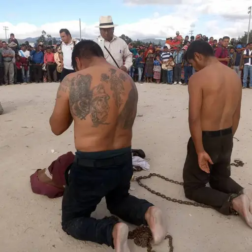 Castigo maya a presuntos delincuentes