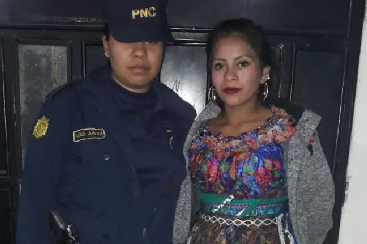 Mujer capturada en Panajachel, 