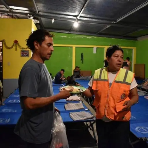 Personas albergadas EU Emisoras Unidas Guatemala ,