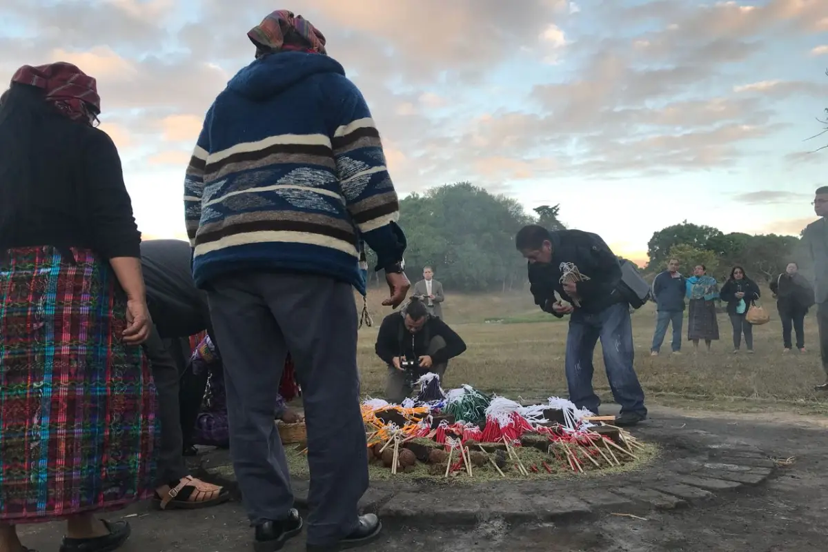 Ceremonia maya Acuerdos de Paz