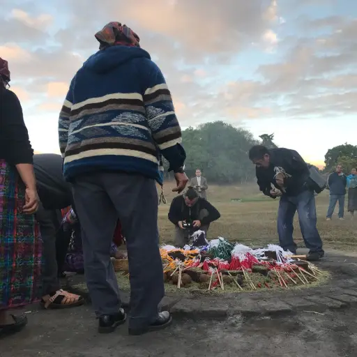 Ceremonia maya Acuerdos de Paz