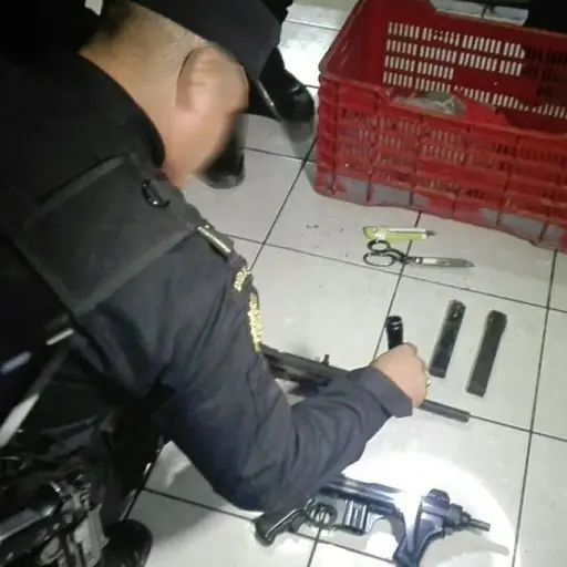 subametralladoras localizadas en el sector 11 del Preventivo zona 18 ,