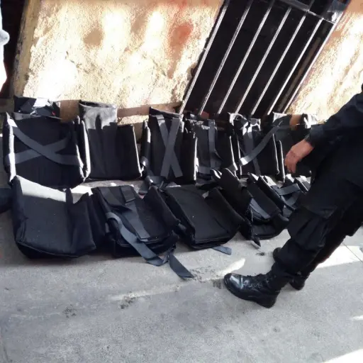 Chalecos localizados en operativo ,