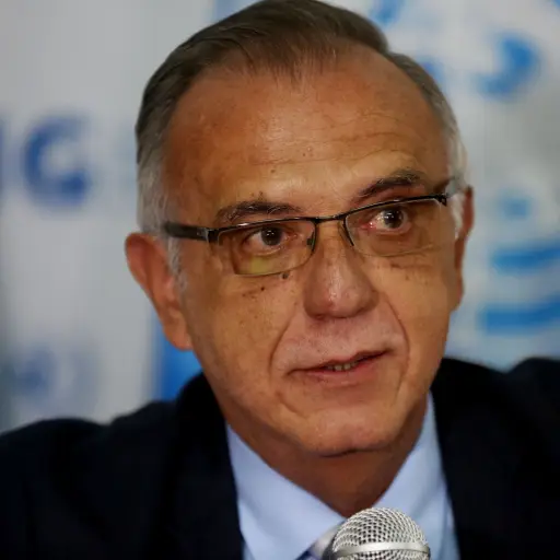 GU4003. Ciudad de Guatemala. (Guatemala). 11/01/2018.- El jefe de la CICIG, Iván Velásquez, durante una conferencia a la prensa en la sede de la Comisión Internacional contra la Impunidad en Guatemala (CICIG) hoy jueves 11 de enero de 2018. EFE/Esteban Bi