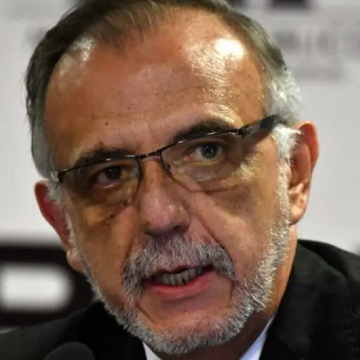 The head of the International Commission Against Impunity in Guatemala (CICIG), Ivan Velasquez of Colombia, speaks in a press conference with Guatemalan Attorney General Thelma Aldana (out of frame), in Guatemala City on August 25, 2017.Guatemala's publi