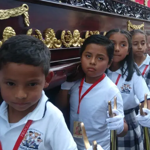 Procesión infantil de San José. Foto René Fuentes  Guatemala EU Emisoras Unidas ,