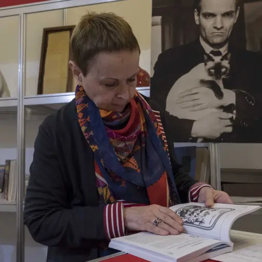 MÉXICO MAYAS. MEX02. MÉRIDA (MÉXICO), 19/03/2018.- Fotografía fechada el sábado 17 de marzo de 2018 que muestra a la lingüista rusa Galina Ershova, directora del Centro de Epigrafía Maya Yuri Knorosov de Mérida, durante una entrevista con Efe en la ciudad