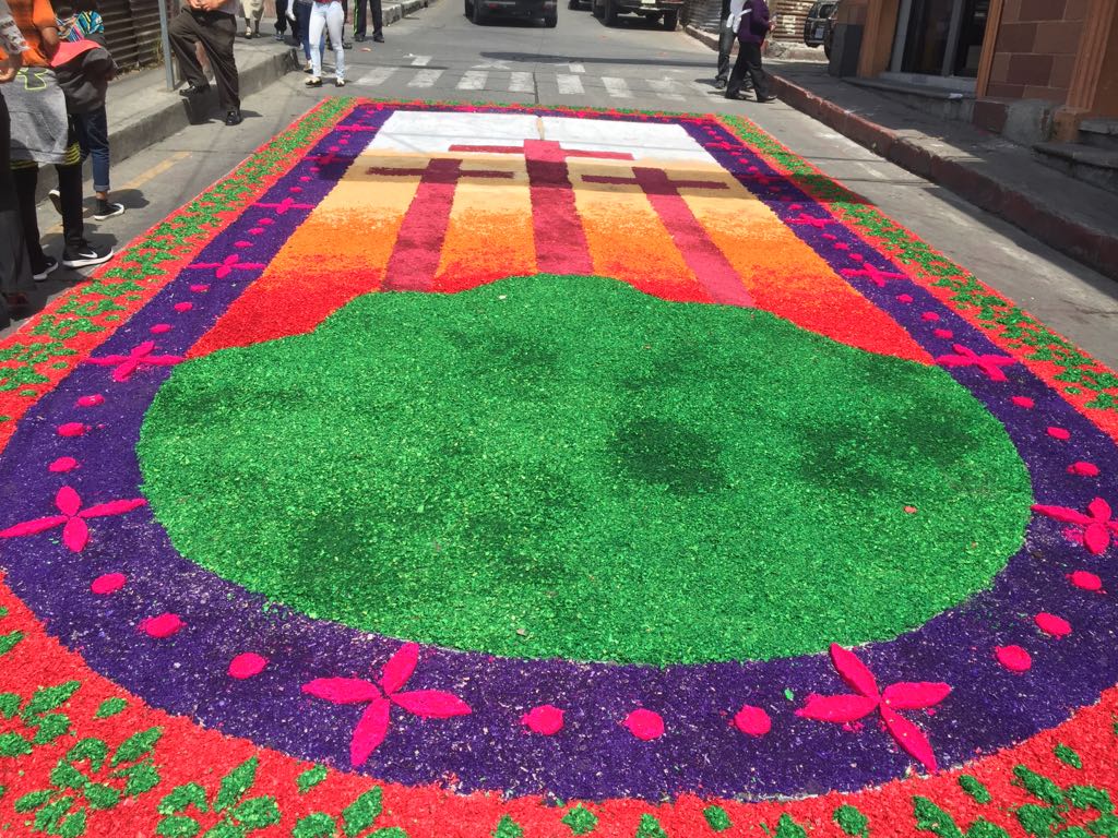 Vistosas y coloridas alfombras en San Marcos. Foto José Luis Vásquez (5) | 