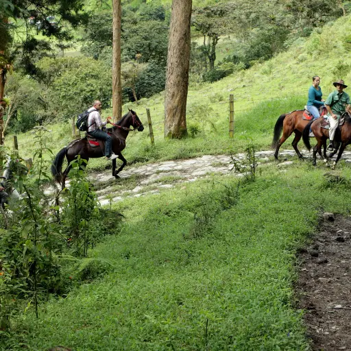 BOG02. CAÑÓN DEL COMBEIMA (COLOMBIA), 02/05/2014.- Fotografía del 25 de abril de 2014 que muestra a un grupo de turistas durante un recorrido por parajes del Cañón del Combeima realizado por la empresa de ecoturismo Ukuku Rural Lodge. Las rutas que transi