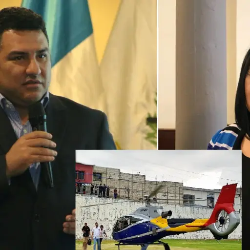 Delia Bac Ministro de ambiente helicoptero ,