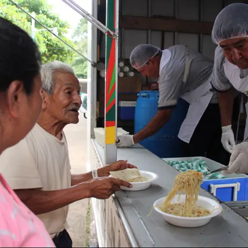 Entrega de alimentos ,