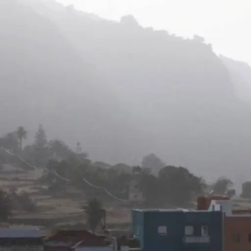 polvo desierto del Sahara ,