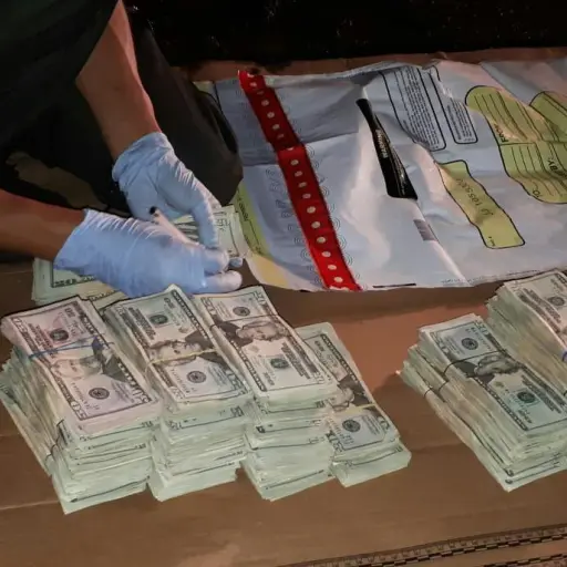 Incautación de dólares ,