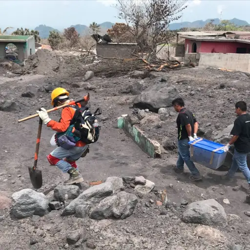 Restos mortales en la zona cero ,