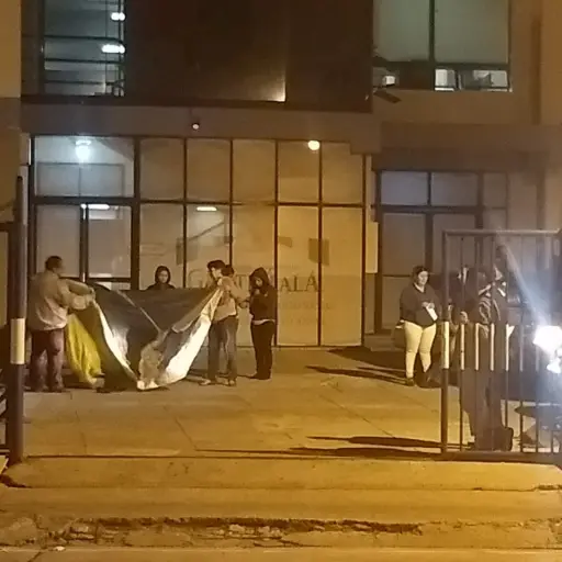 Manifestación en el FODES