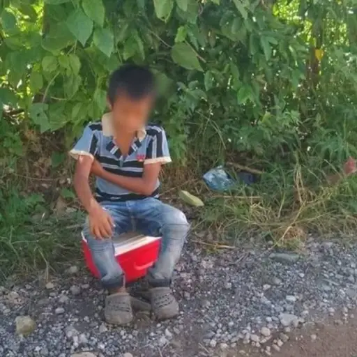 Niño víctima de robo 