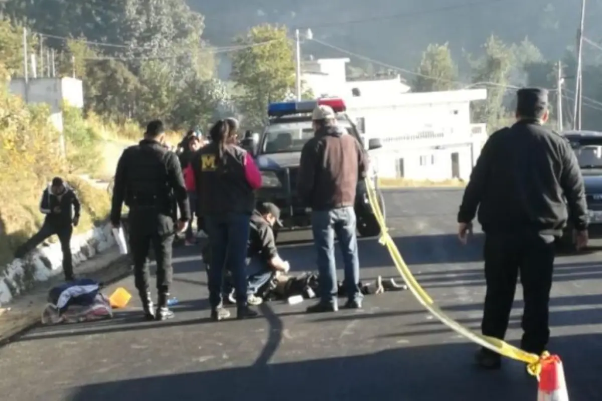 Olintepeque Quetzaltenango cuerpo hombre atropellado 24 noviembre 2018, 