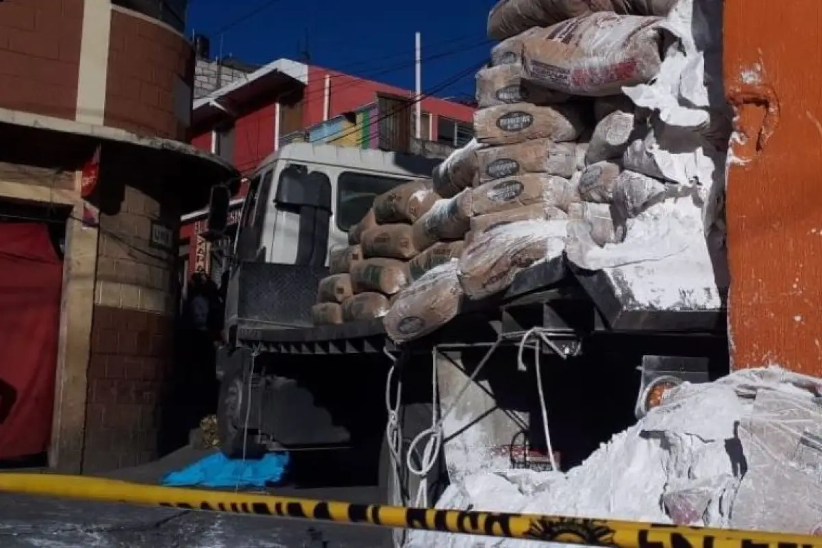 Totonicapán niño mujer arrolados camión, 