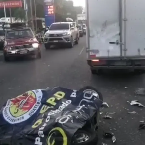 Suchitepéquez motociclista colisionado camión ,