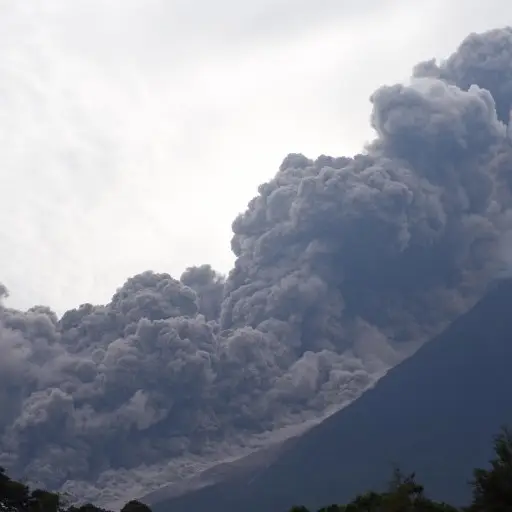 The Fuego Volcano in eruption, seen from Alotenango municipality, Sacatepequez department, about 65 km southwest of Guatemala City, on June 3, 2018. / AFP PHOTO / ORLANDO ESTRADA