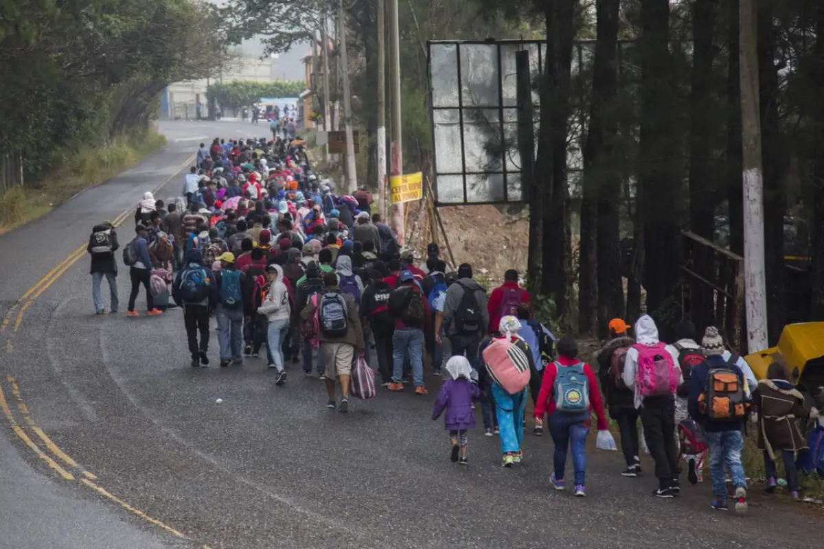 Caravana de migrantes en Guatemala. Fotografía de Teresa Escribano 