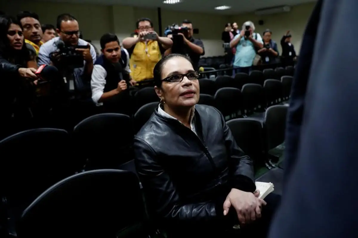 Lectura de sentencia donde Baldetti conoció su condena. Foto archivo EFE 