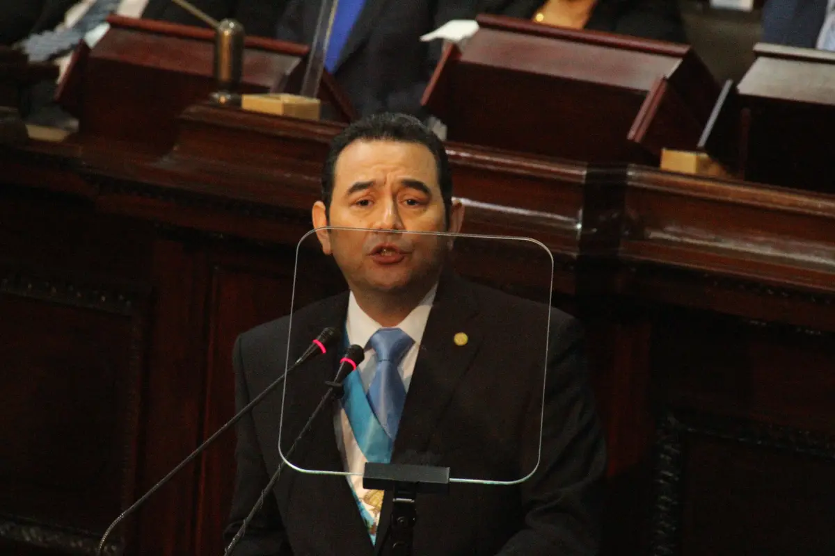 Presidente Jimmy Morales da su informe del tercer años de Gobierno. Fotografía Gerardo Rafael.  