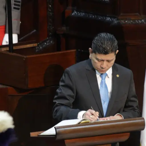 Diputado Juan Ramón Lau durante actividad en el Congreso de la República 