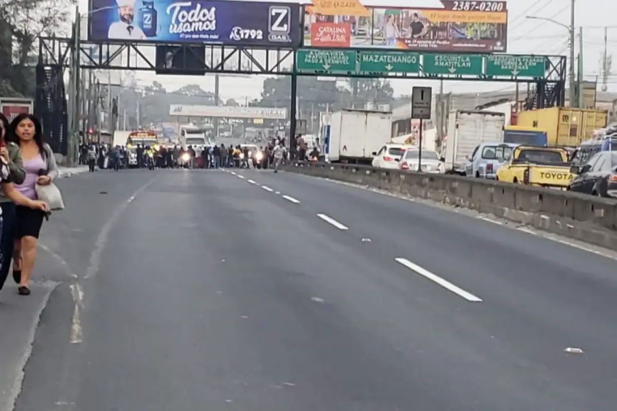 bloqueo ruta Pacífico colonica Santa Isabel, 