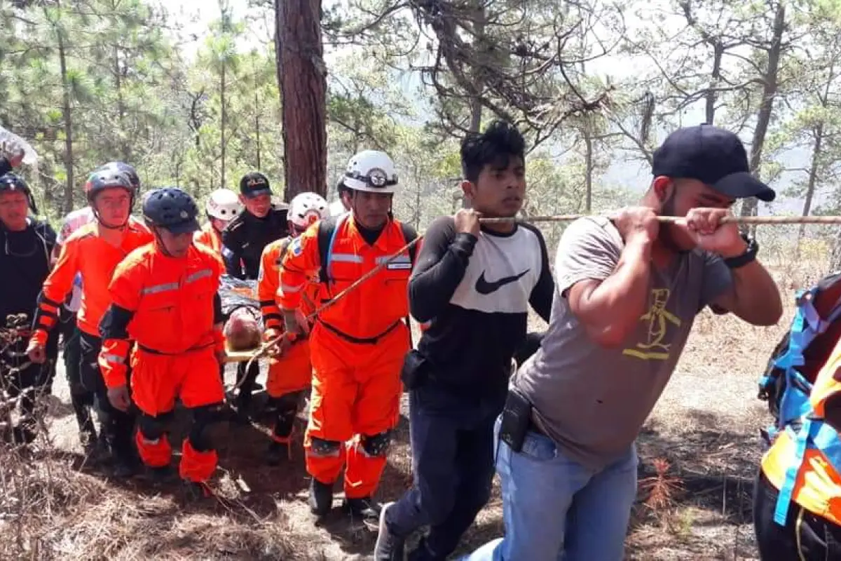 El rescate fue hecho por socorristas de Bomberos voluntarios. 