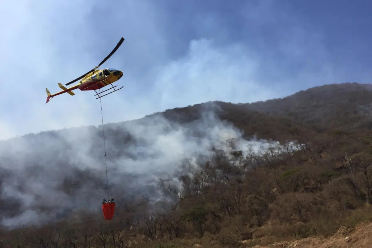 Incendio forestal en Sacatepéquez