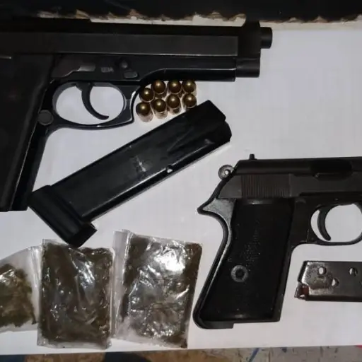 Armas decomisadas en Suchitepéquez