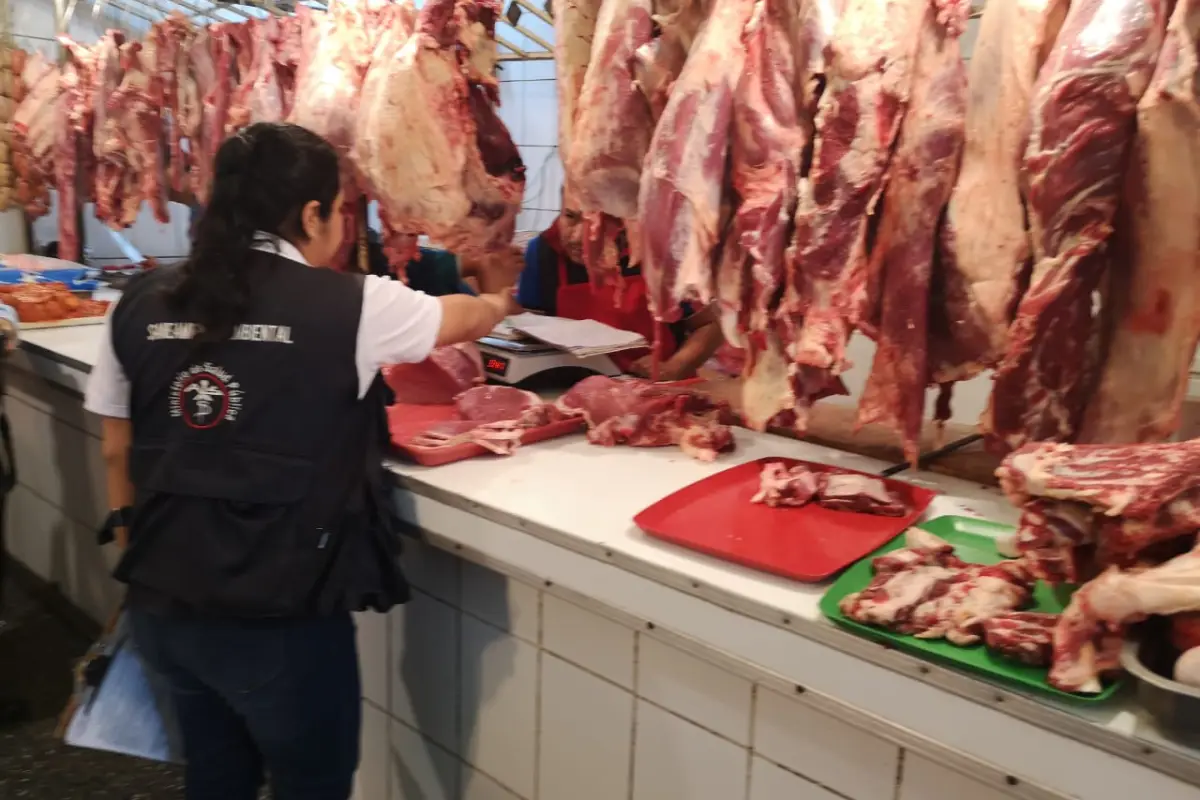 Fueron inspeccionadas varias carnicerías tras denuncia de venta de carne de perro. Foto de Daniel Tzoc