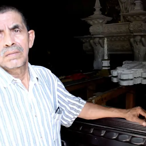 Artesano de andas en Mazatenango