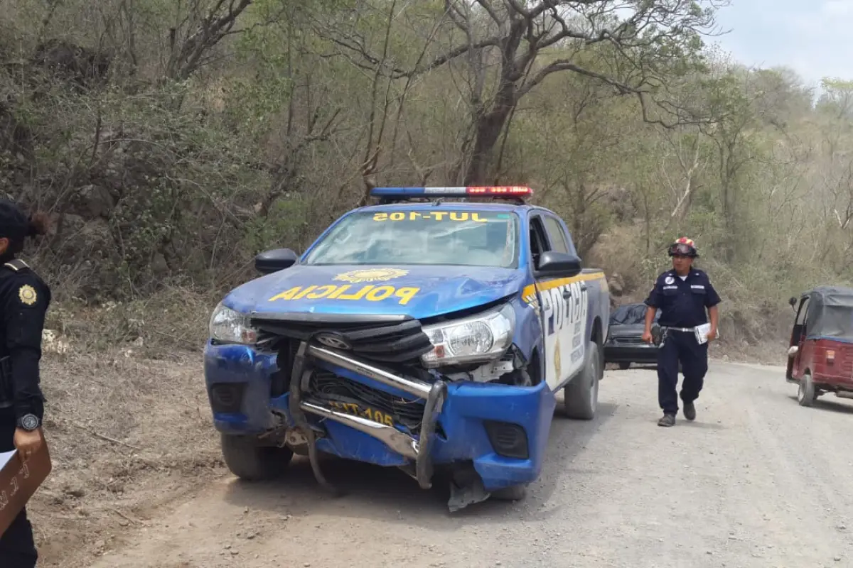 Autopatrulla resulta don daños en Jutiapa