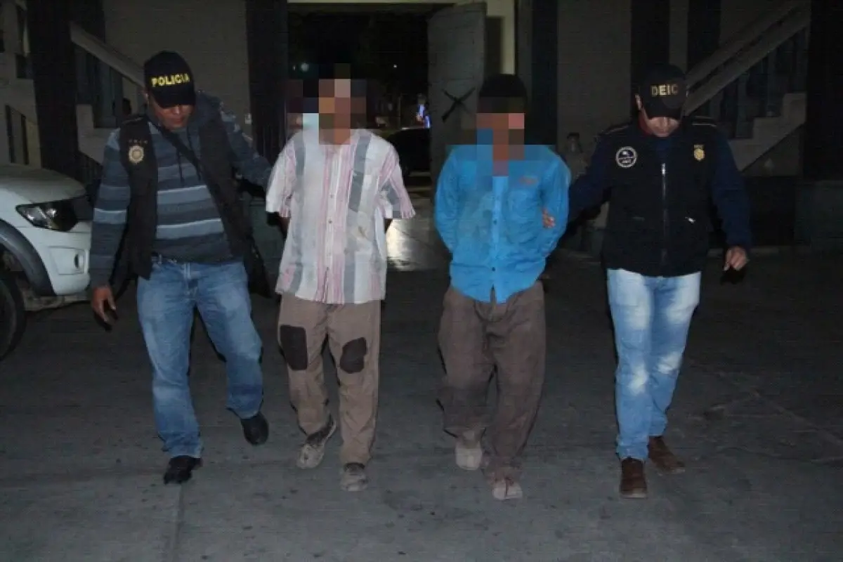 Presuntos homicidas capturados en Chimaltenango