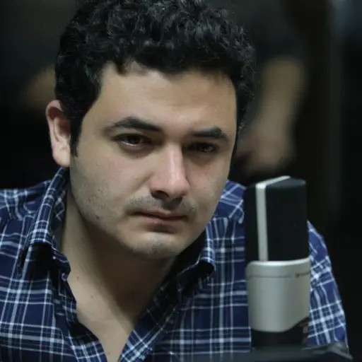 Samuel Pérez durante una entrevista en Emisoras Unidas. 