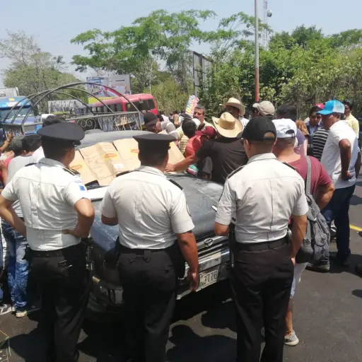 Bloqueo en ruta hacia Tecún Umán
