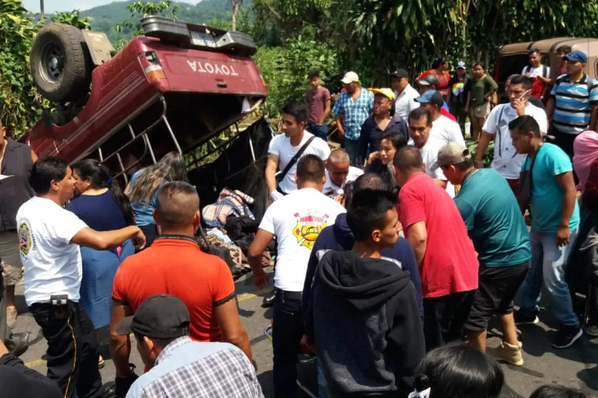 Accidente en San Marcos. Fotografía CBV. 