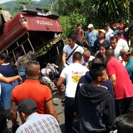 Accidente en San Marcos. Fotografía CBV. 