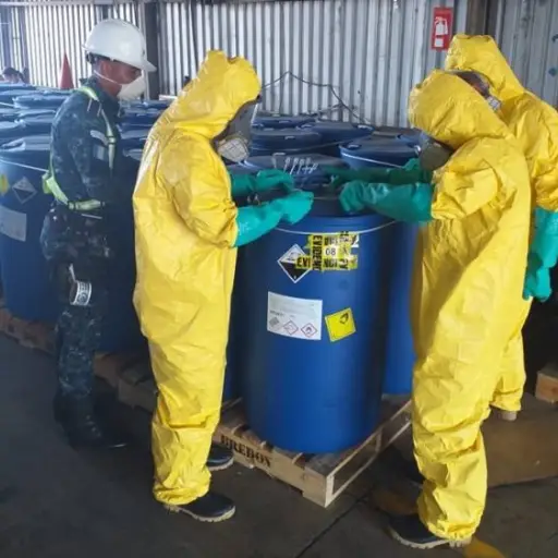 Precursores químicos localizados en Puerto Barrios