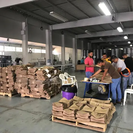 Preparación de los materiales electorales del TSE. Foto: Henry Montenegro.